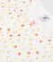 Pyjama capri enfant en coton imprim&eacute; fruits blanc MARSHMALLOW/blanc MULTICO
