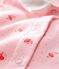 Dors bien sans pieds bébé en côte rose VIENNE/blanc MULTICO