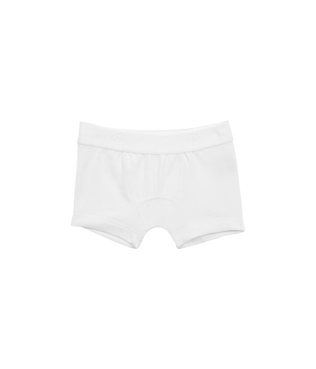 Boxer gar&ccedil;on uni blanc