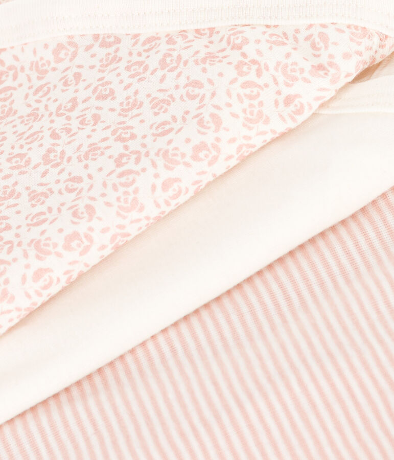 Lot de 3 bodies crois&eacute;s manches courts en coton b&eacute;b&eacute; variante 2