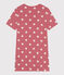 Chemise de nuit femme manches courtes imprimé cœurs rose ROSEWOOD/ MARSHMALLOW
