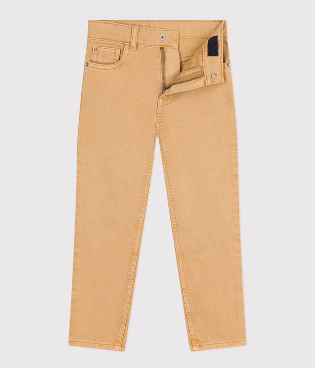 Pantalon en denim enfant gar&ccedil;on beige