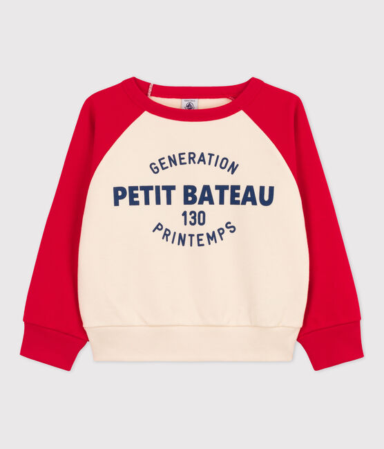 Sweatshirt en molleton enfant fille / garçon rouge PEPS/blanc AVALANCHE