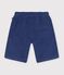 Bermuda short enfant en coton uni bleu