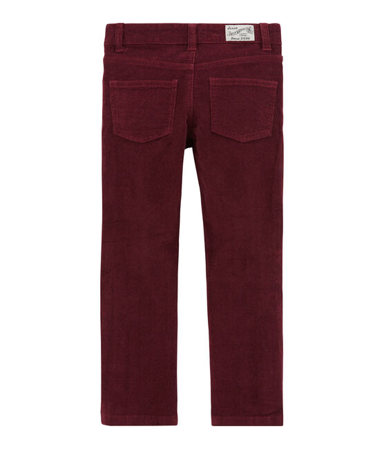 Pantalon garçon en velours violet OGRE