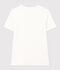 T-shirt &agrave; manches courtes femme en coton uni blanc