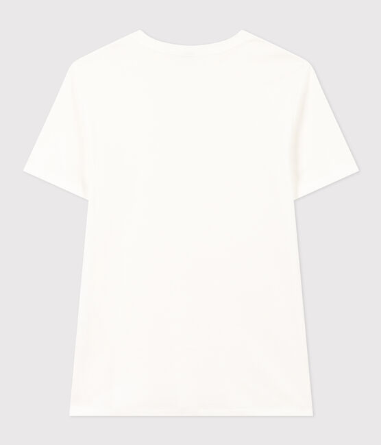 Tee-shirt l'Iconique manches courtes en côte unie femme blanc ECUME