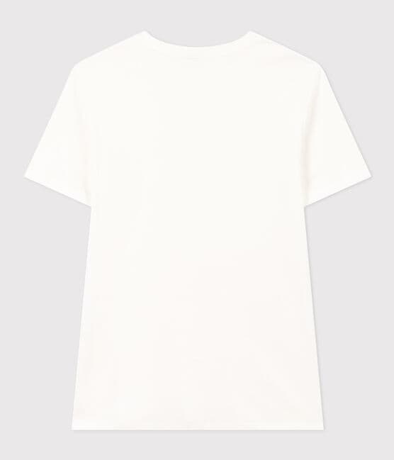Tee-shirt l'Iconique manches courtes en côte unie femme blanc ECUME