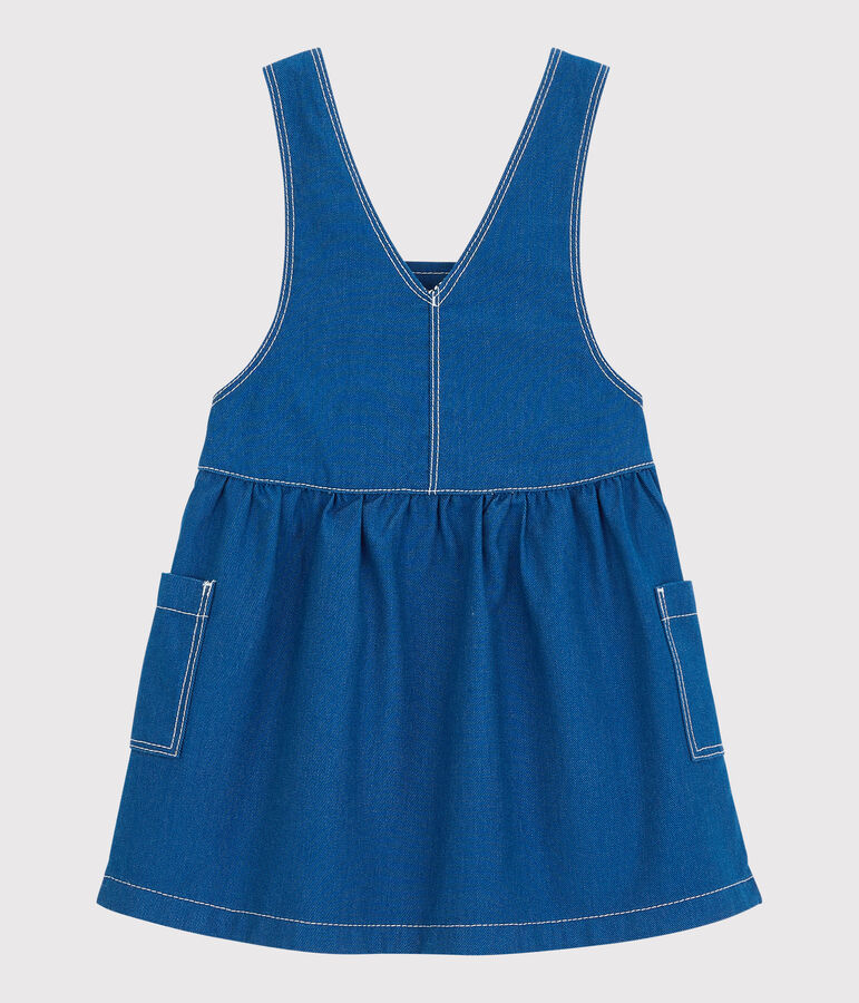 Robe en coton b&eacute;b&eacute;. bleu MAJOR