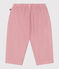 Pantalon bébé en coton souple uni rose CHARME
