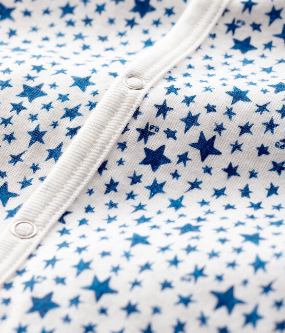 Dors-bien à imprimé étoiles bleues bébé en tubique blanc MARSHMALLOW/blanc MULTICO