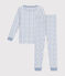Pyjama ajusté en coton imprimé à motif fusées enfant blanc MARSHMALLOW/blanc MULTICO