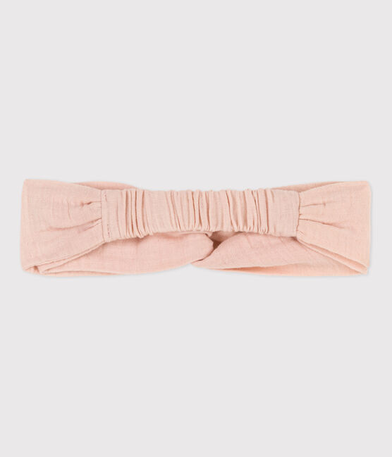 Bandeau rose en gaze de coton bébé rose SALINE