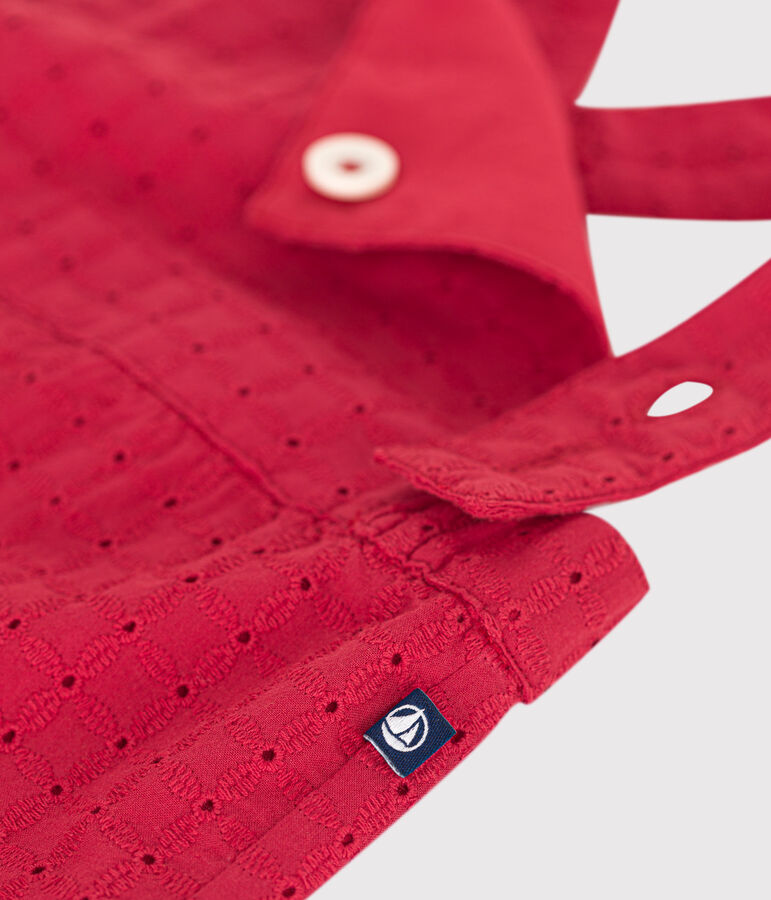 Salopette b&eacute;b&eacute; en coton broderie anglaise jambes courtes SPI