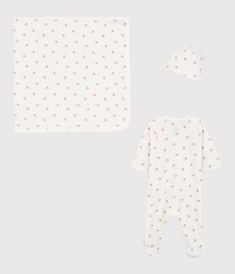 Coffret cadeau naissance petit oiseau b&eacute;b&eacute; en coton biologique variante 1