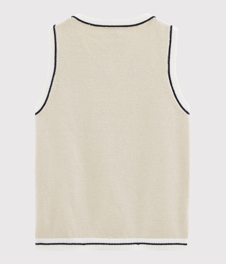 Pull enfant garcon beige FETA