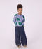 Sweatshirt enfant en coton imprim&eacute; c&oelig;urs violet/multicouleur