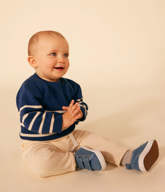 Pull en coton bébé bleu MEDIEVAL/ AVALANCHE