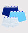 Lot de 3 boxers bleu océan petit garçon variante 1
