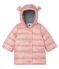 Doudoune bébé fille en polyamide satiné rose FLEUR