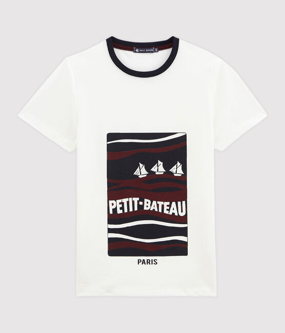 Tee shirt femme rayure marinière blanc MARSHMALLOW/blanc MULTICO