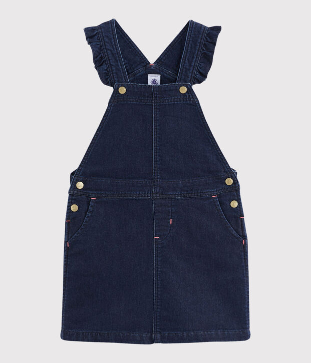 Robe salopette enfant fille bleu