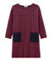 Robe manches longues femme bleu SMOKING/rouge SIGNAL