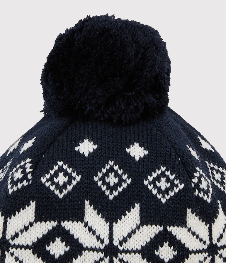 Bonnet de ski enfant fille/gar&ccedil;on bleu/blanc