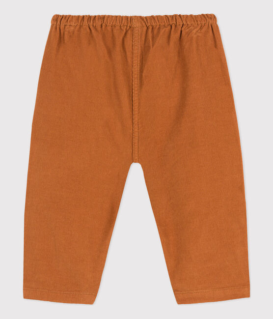 Pantalon bébé en velours fin marron ECUREUIL