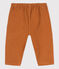 Pantalon bébé en velours fin marron ECUREUIL