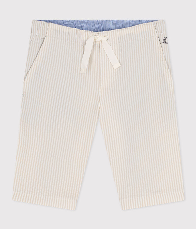 Bermuda enfant beige/blanc