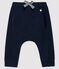 Pantalon bébé fille/garçon en molleton bleu SMOKING