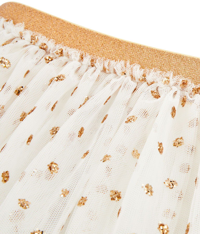 Jupe enfant fille blanc/jaune