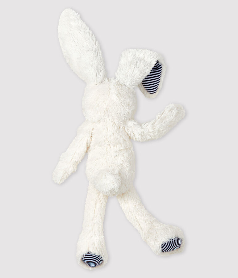 Doudou lapin n&oelig;ud papillon en sherpa blanc