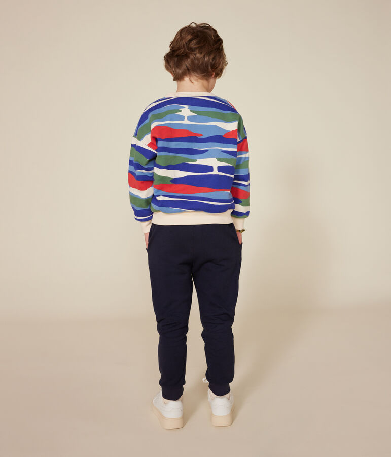 Sweatshirt en molleton enfant gar&ccedil;on rouge AVALANCHE/ AURORA