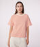 Tee-shirt Femme Le Boxy en coton rayé rouge AVALANCHE/ SPICY