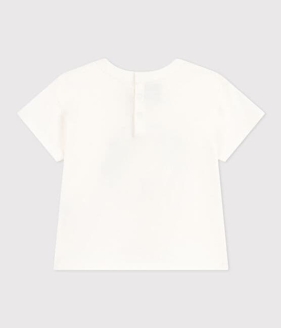 Tee-shirt manches courtes en jersey léger bébé blanc MARSHMALLOW