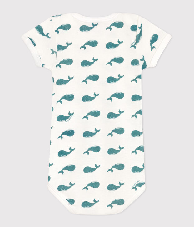 Body manches courtes en coton imprim&eacute; b&eacute;b&eacute; vert/vert