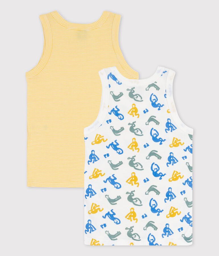 Lot de 2 d&eacute;bardeurs singes phosphorescents petit gar&ccedil;on en coton multicouleur