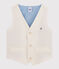 Gilet sans manches garcon beige BEIGE/blanc MARSHMALLOW
