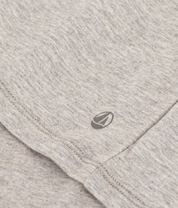 Tee-shirt LE DROIT col V en coton Femme gris