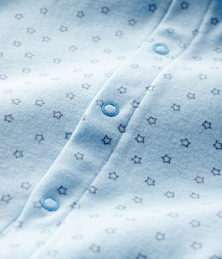 Bodyjama sans pieds &eacute;toiles b&eacute;b&eacute; gar&ccedil;on en coton biologique bleu FRAICHEUR/gris CONCRETE