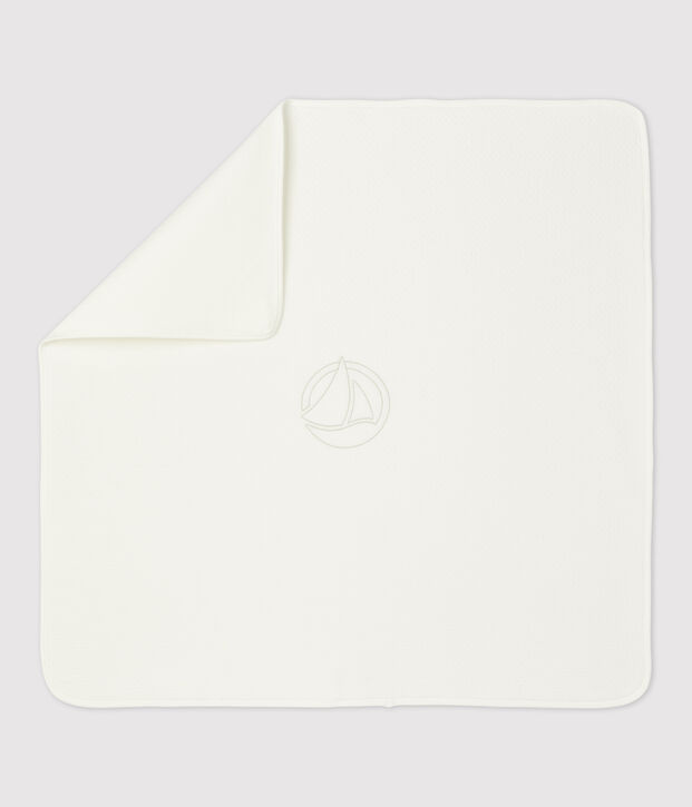 Couverture/nid d'ange b&eacute;b&eacute; en coton biologique blanc