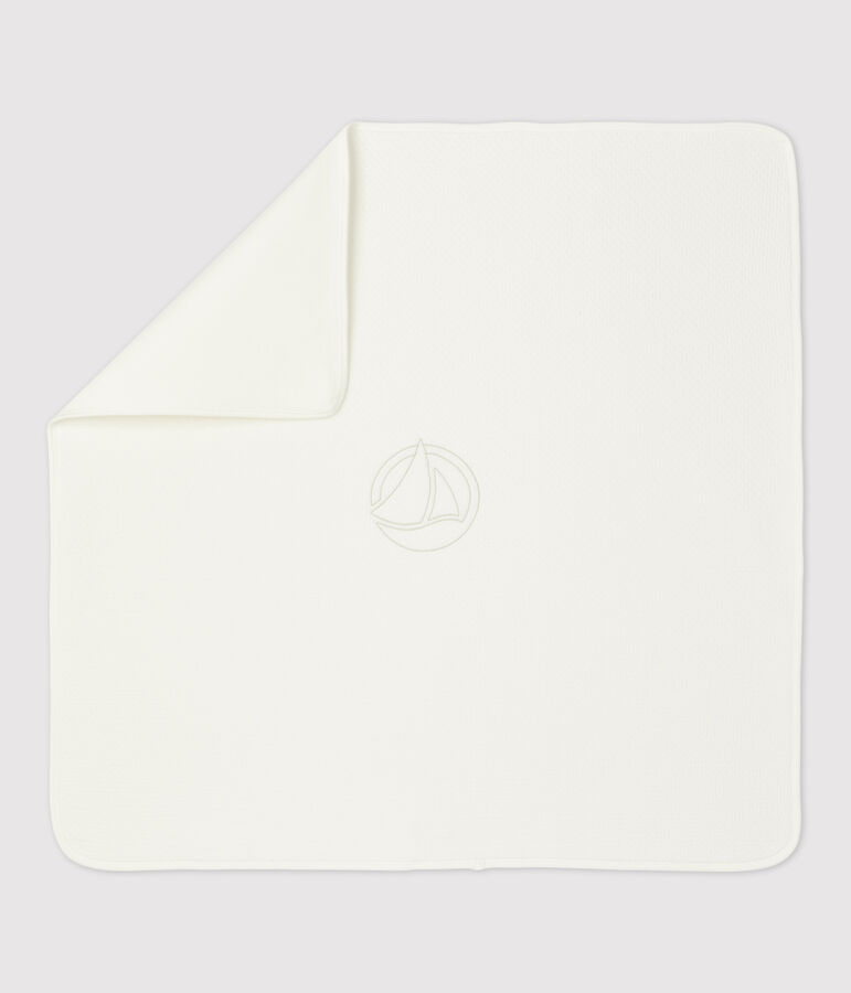 Couverture/nid d'ange b&eacute;b&eacute; en coton biologique blanc MARSHMALLOW