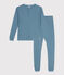 Pyjama en coton et lyocell femme bleu ROVER