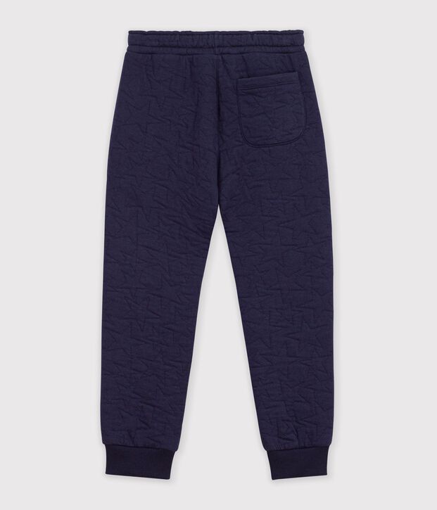 Pantalon de jogging enfant en coton bleu marine