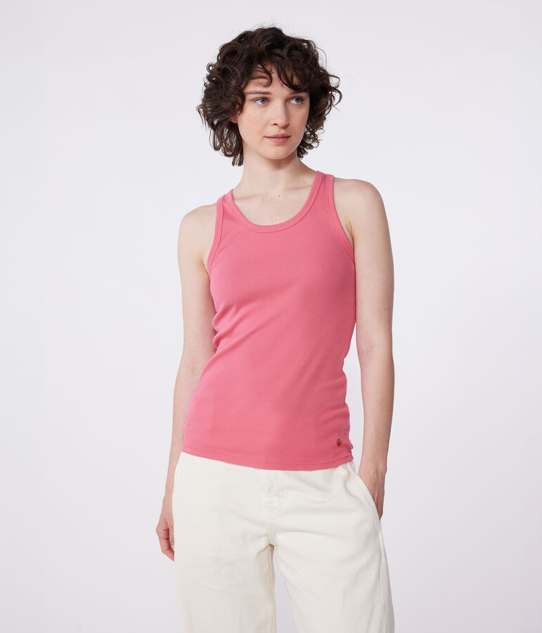 D&eacute;bardeur Femme l'Iconique en coton uni rose PEONIA
