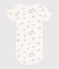 Body manches courtes en coton imprimé bébé MARSHMALLOW/ PAUL