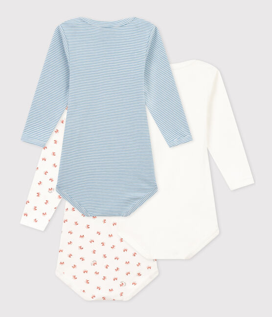 Lot de 3 bodies manches longues bébé en coton variante 1