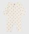 Pyjama bébé sans pieds en coton imprimé écru MILK/ ARGENT